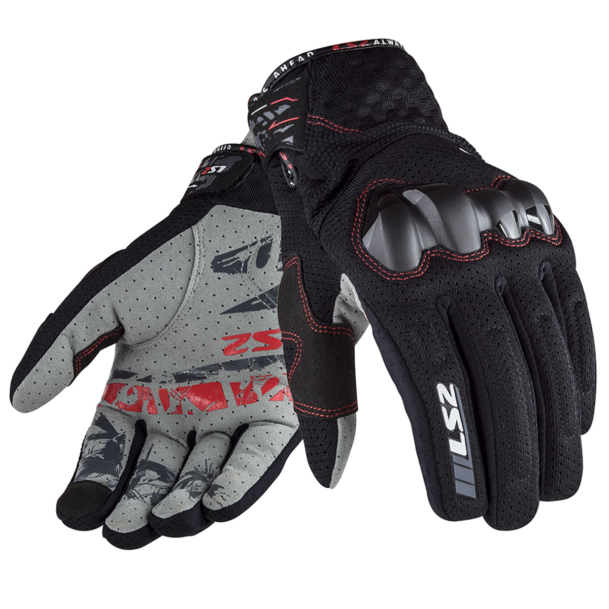 Luva LS2 Chaki Masculina Preto